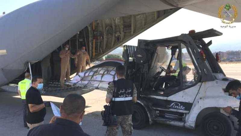 الجيش: وصول ‏طائرة مساعدات عراقية إلى بيروت