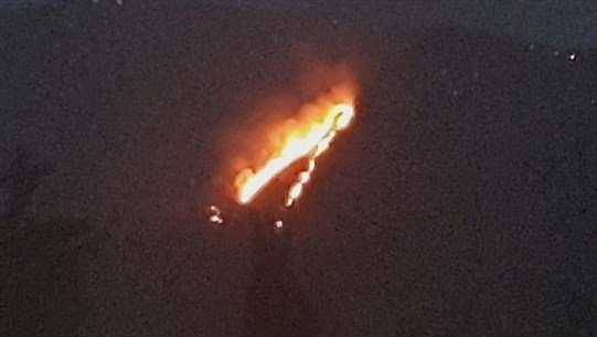 بالفيديو: حريق هائل في مرج بسري