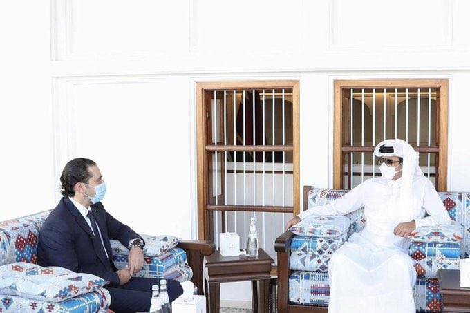 أمير قطر يؤكد للحريري دعم لبنان