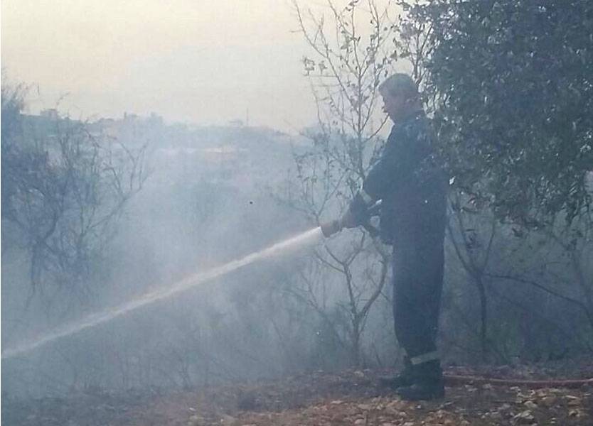 اندلاع حريق بين الهبارية وشبعا بسبب القصف الإسرائيلي