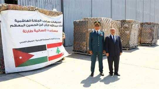 الجيش يتسلّم مواد طبية مقدّمة من الأردن