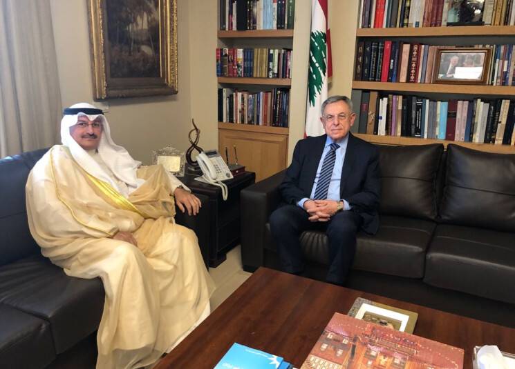 السنيورة بحث والسفير الكويتي العلاقات الثنائية