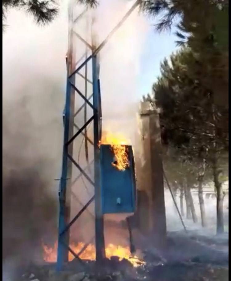 حريق في محوّل الكهرباء في مركز الطيبة