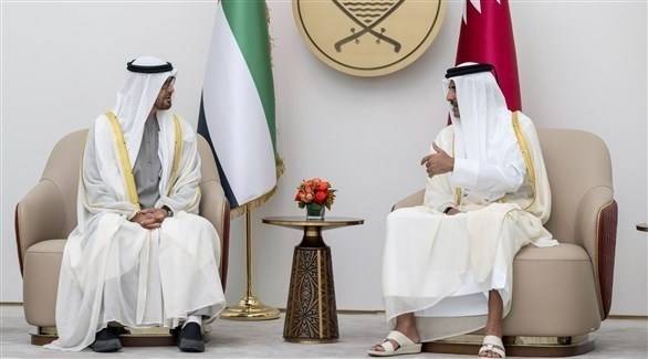 رئيس الإمارات وأمير قطر يبحثان العلاقات الأخوية