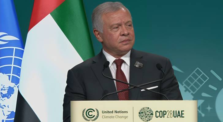 العاهل الأردني: التهديدات المناخية تزيد من فظاعة مآسي الحرب