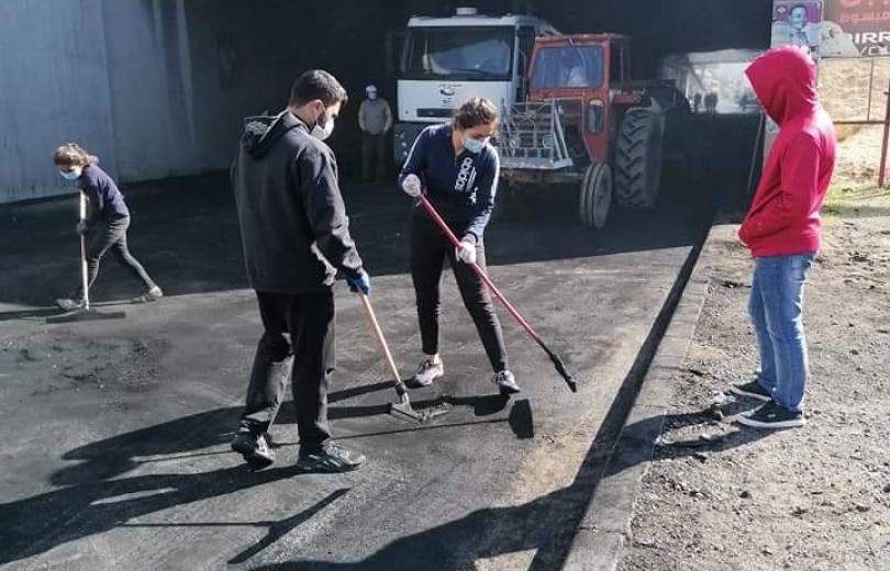 بالصور: تنظيف نفق مفرق المرج - برالياس