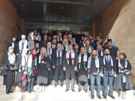 وقفة لنقابة محامي طرابلس إحتجاجا على إعلان "صفقة القرن" ‏